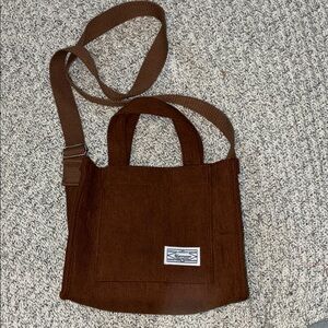 Brown Canvas Shoulder Bag